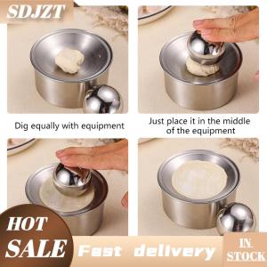 SDJZT Thép không gỉ bánh bao Maker bột Presser khuôn tròn cho bánh bao Pie Cán công cụ nhanh chóng mì wrapper nướng tiện ích nhà bếp cầm tay