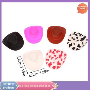 Graceful 10Pcs Miniature Plastic Doll Hat Western Cowboy Hat Cowgirl Hat For Dolls Decor