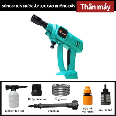 Máy Xịt Rửa TONNIFU Áp Lực Cao Pin Lithium dòng Green 2025 Tiện Lợi Máy Phun Đa Năng Tưới Cây Rửa Xe Kèm Bình Xịt