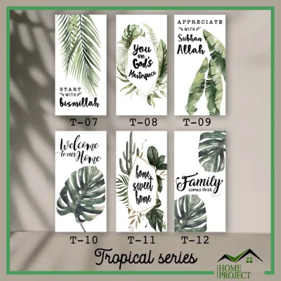 Hiasan dinding islami Tropical Dekorasi Rumah Lukisan Ruang Tamu Poster Wall decor Monstera