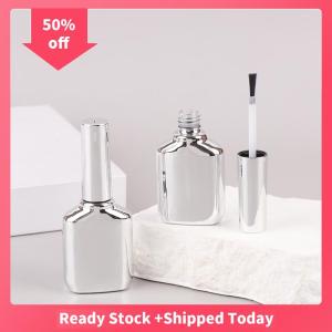 🔥🔥🔥sjqgqx Empty Nail Gel Glass 15ml Nail Polish Bottles Electroplated Colors Nail Beauty Oil Packing Bottles Nail Gel Containers