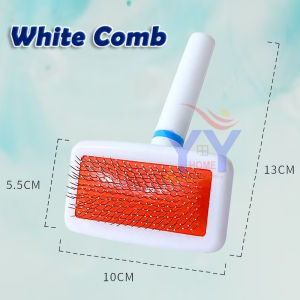 Pet Slicker Brush Stainless Steel Needle Comb Cat Dog Grooming Brush Sisir Bulu Kucing Anjing White Pet Comb 宠物小白梳