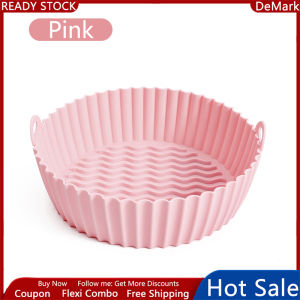 2 Pack Air Fryer Silicone Baking Tray 7.5 inch for 3.5-7.2L Reusable Air Fryer Round Silicone Insert for Air Fryer Easy Cleaning Silicone Pot for Oven Accessories