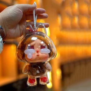 QINNAIA Crybaby box Crybaby protector labubu protector Anti-lost Crybaby Protective Shell Waterproof Silicone Rope Transparent Dust Cover Collectible Dustproof Tear Factory Series Doll Storage Bag