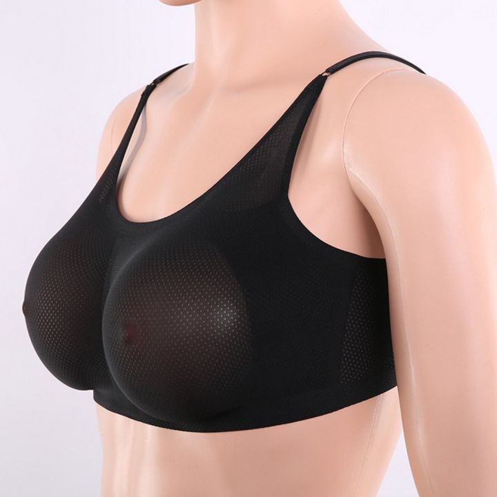 COD】 MagiDeal Pocket Bra Top Silicone Fake Boobs for Mastectomy