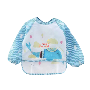 Áo Yếm Ăn Dặm BLW Chống Thấm Cao Cấp Có Máng Hứng Tiện Lợi Mềm Nhẹ Thoáng Mát Dễ Vệ Sinh Nhanh Khô với Nhiều Họa Tiết Đáng Yêu