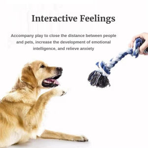 Pet Dog Cat Molar Chewing Cotton Woven Bite Rope Toy