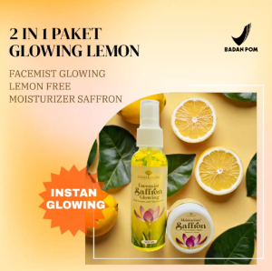 2 IN 1 PAKET GLOWING SAFFRON FACEMIST GLOWING SAFFRON FREE MOISTURIZER SAFFRON