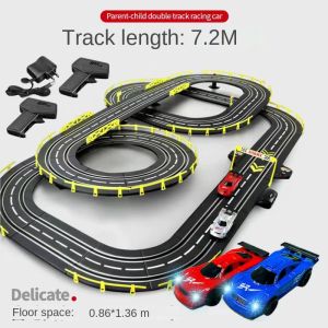 Track racing toy childrens double large track 8-10 years old boy hand electric remote control car