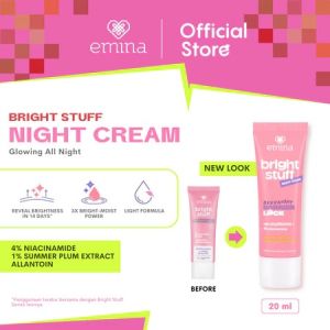 [Limited Edition] Emina Bright Stuff Night Cream 20g - Pelembab Wajah