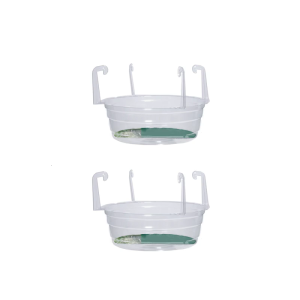 Reusable Round Plastomer Planter Tray Hanging Drip Trays Features Drainage Holes and Soil Humidity Management