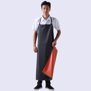 【Local Warehouse】PU Apron Waterproof Industrial Chemical Resistant For Butcher Fishing PU Sleeveless Apron Labor Protection Food Factory Waterproof and Oil Resistant Long Skin Cut Meat