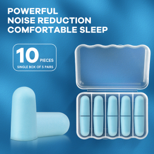 5 Pairs Soft Ear Plugs With Box Skin-Friendly Comfortable Foam Ear Plugs Ear Plugs For Sleeping Anti-noise Earplugs