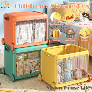 Vision Foldable Storage Box Cute Cartoon Storage Box Children Baby Toy Storage Cabinet Free Installation Folding Clothes Sorting Box