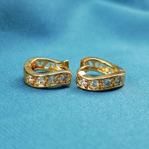ANTING DROP WANITA JEPIT TITANIUM KOREA DEWASA EMAS LAPIS 18K BERLIAN ANTI LUNTUR ANTI KARAT