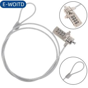 E-WOITD Khóa Máy Tính Có Mật Khẩu Bảo Mật 4 Chữ Số Dây Xích Chống Trộm Cho Máy Tính Xách Tay Pc Máy Tính Xách Tay