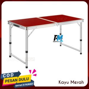 Meja Lipat Portable Outdoor Lipet Koper Camping Table Anti Karat - BIRU PACKING STANDAR