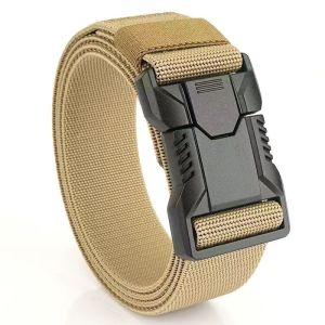 Tactical Elastic Belt Nylon Quick Release Belt Durable Waist Belt for Men