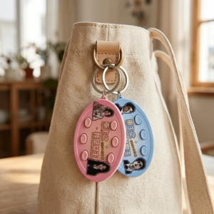 MZP Charms Protagonist Voice Key Chain Bag Hanging Ornaments 6 Button Music Keychain Cartoon Funny Key Ring Bag Decor