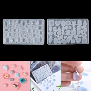 1Pcs Mirror Jewelry Crystal Epoxy Resin Mold Love Geometry Moon Variety Gemstone Pendant Mold for DIY Resin Pendants Crafts