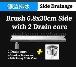Bathroom Stainless Steel 6.8x20x30x40x50x60x70x80x90cm Floor Drain/Concealed Drainage with Filter Strainer/Tiles insert