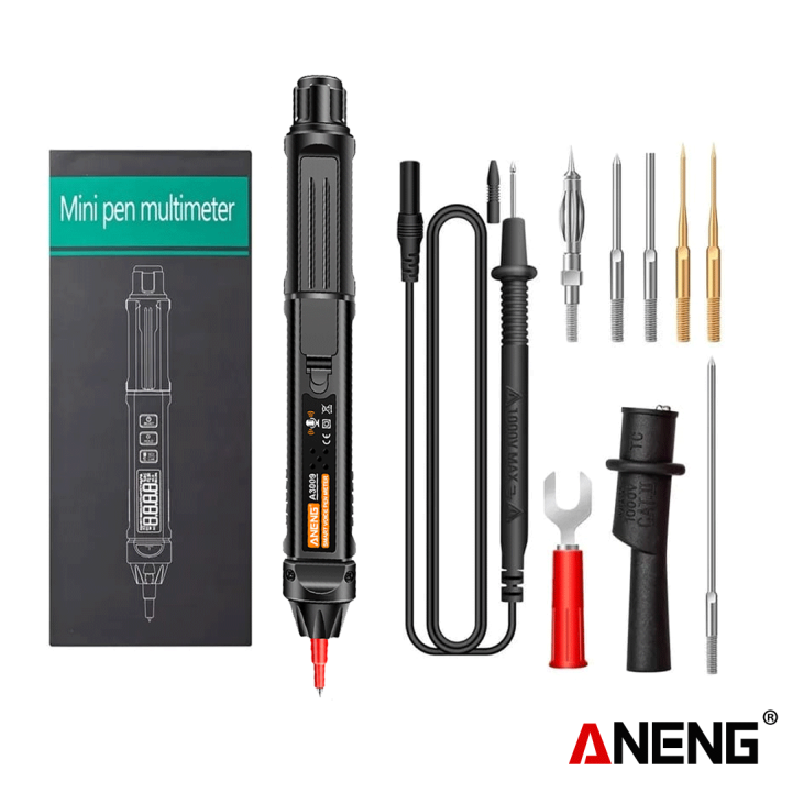 Aneng A3009 Pro Mini Pen Multimeter Voice Broadcast 6000 Counts NCV ...