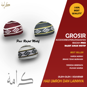 Peci Rajut Motif Ketupat Anak Kopiah Songkok Bahan Premium