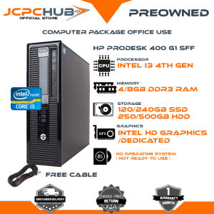 HP Desktop Unit ProDesk G1 SFF Intel i3 4th Gen 2GB 4GB 8GB DDR3 120GB 240GB SSD Computer Set Package REFURBISHED