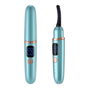 APBZOK Long-Lasting Styling Electric Eyelash Curler LED Screen 3 Heat Settings Heated Eyelash Clip Professional Power Display Portable Eyelash Curling Device Daily Makeup