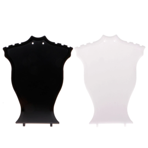 3D Black White Plastic Necklace Display Model Bust Stand Suitable for Home lounge Business Storage Decoration
