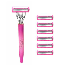 Dao cạo an toàn 3 lớp cho lông vùng kín phụ nữ dao cạo an toàn bằng thép không gỉ đầu dao cạo thay thế