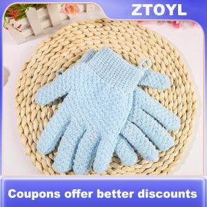 【ZTOYL】 Bath Gloves Shower Cleaning Bath Glove SPA Foam Rubbing Mud Peeling Exfoliating Gloves Bathing Massage Gloves Bathroom Supplies