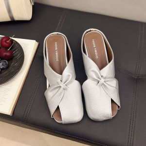 [Free Shipping] 2025 Summer WomenS Casual Outdoor Mule Sandals With Open-Toe Design Comfortable Square-Toe Wedge Heel Sandals