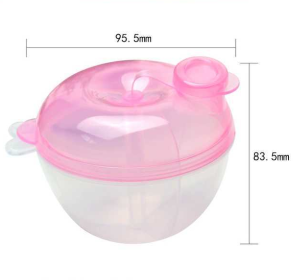 3-compartment Rotating Milk Powder Box Dispenser for kids PP Food Portable Container Traval Bottles