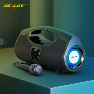 ZEALOT P1 40W Wireless Bluetooth Speakers Karaoke Subwoofer Powerful Bass Stereo Sound Portable Sound Box With Microphone