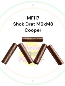 20 PCS Sok Bos Drat M6XM8 Blok Mesin Besi COOPER Warna Tembaga Baut Dalam 10 Luar 12 Panjang 29mm
