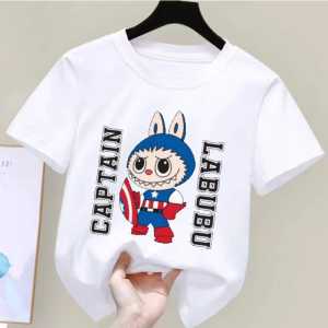 Kaos Baju Anak Laki Laki Labubu Captain All Size Ukuran S-XXL Terbaru Bahan Katun