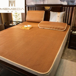 Cooler rattan mat Summer three pieces set double bed Tatami foldable student dormitory air-conditioning