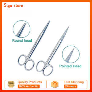 Stainless Steel Surgical Scissors Round/Pointed Head Straight Scissors Orthopedic Scissors Veterinary Orthopedic Instrument Pet