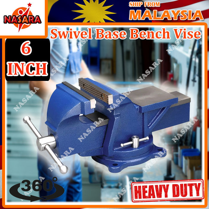 NASARA KTO HEAVY DUTY SWIVEL BENCH VISE CLAMP 5 INCH BASE SWIVEL ...