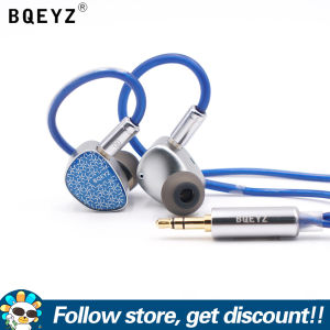 BQEYZ Frost In Ear Earphone With 2PIN Detachable Cable HiFi IEM Monitor Headset 10mm Dual-cavity Dynamic Driver PU+PEEK Composite Diaphragm Music Headphone Noise Canceling Sport Running Gaming Wired Headsets Natural Sound Earplugs For Audiophiles Musician