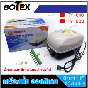 ปั๊มลมออกซิเจน ปั้มลมพร้อมแบตเตอรี่ในตัว TY-838 สามารถสำรองไฟได้นานสูงสุด 8-10 ชม. ปั๊มลมกินไฟน้อย ประหยัดไฟ สามารถจ่ายเงินปลายทางได้