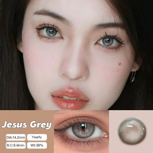 Mrs.H Fashion kính áp tròng 0.00-8.00 Natural Black Gray Colored Contact Lens with Power Nature Profound 6 months 14.2mm-14.5mm lens xám Blue Soft lens Set