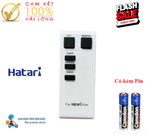 Remote điều khiển quạt Hatari đa năng các dòng quạt HATARI cây quạt đứng quạt treo tường- Hàng đẹp mới 100% TẶNG KÈM PIN