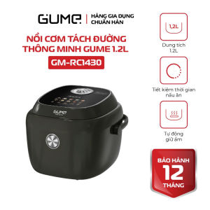 Nồi cơm điện tử ruột inox 316 Gume Hàn Quốc GM-RC1430 tặng kèm ruột phủ sứ dung tích 1.2L tiết kiệm thời gian nấu ăn tự động giữ ấm bảo hành 12 tháng.