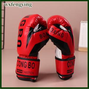 wxfengying Kids 6oz Professional Boxing Training Sparring Gloves PU Leather Kids Breathable Muay Thai Punching Karate Training Gloves