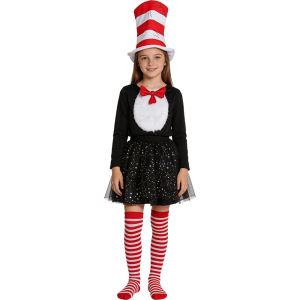 5 Red and white striped cat cosplay Clothing TheCat in theHat Cosplay costume of a cat with a hat