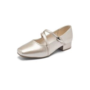 [Free Shipping] Fashionable Shoes 2026 Spring And Autumn New Style Suitable For Wearing With Skirts Shallow Mouth Mid-Heel Elegant Flats