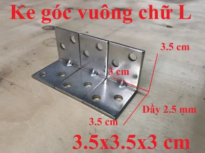 10 Ke góc vuông chữ L bản rộng 3cm ( 3.5x3.5x3 cm )