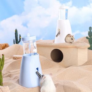 FMSRZX Thiết kế bóng đôi Chai nước cho Chuột Hamster Chống rò rỉ Nhựa Bình uống nước cho Chuột Hamster Sáng Tạo Hồng/Xanh dương/Trắng Máy rót nước tự động cho chuột Hamster Chuột lang